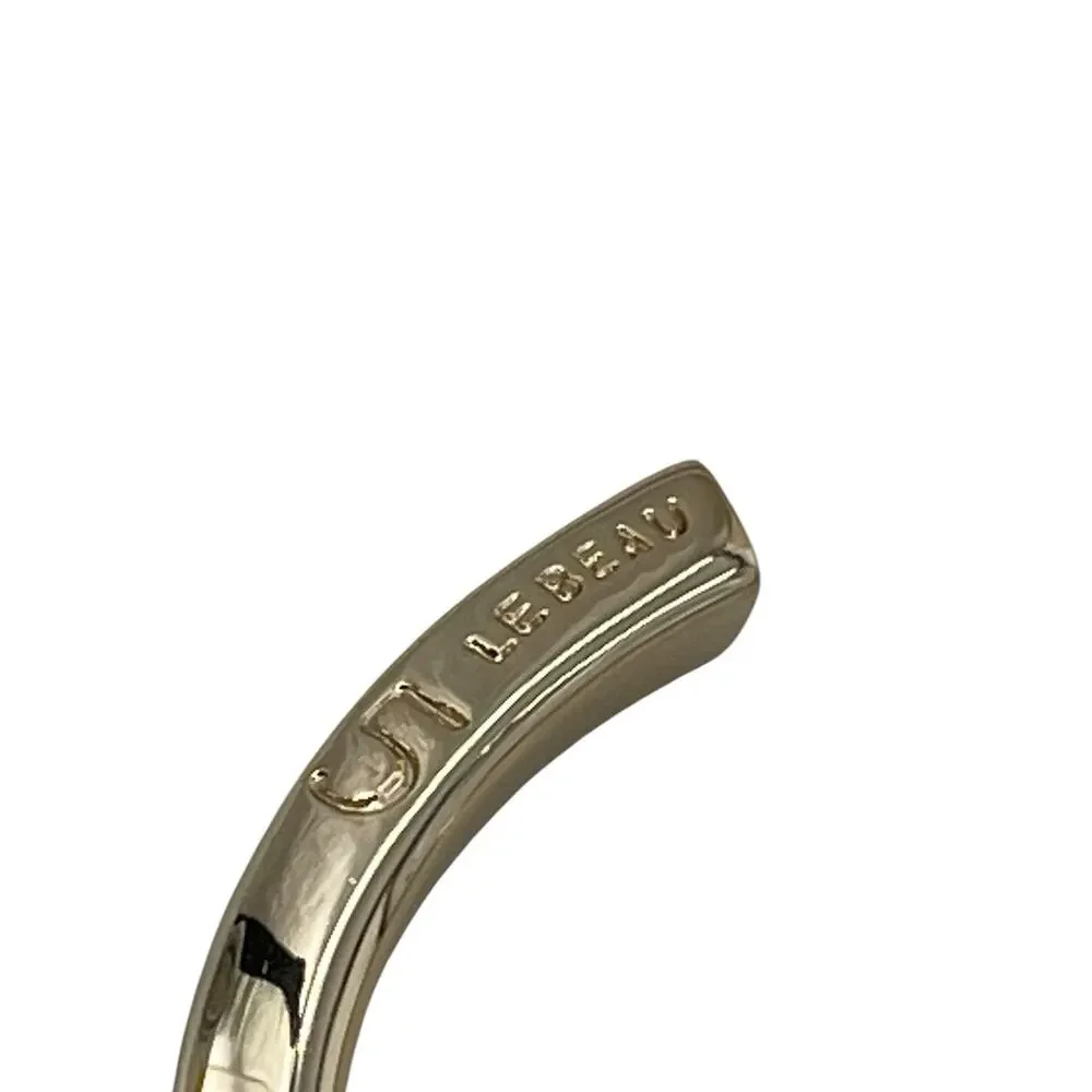 Giles & Brother Le Beau Hex Cuff Bracelet Shiny Gold Size 5